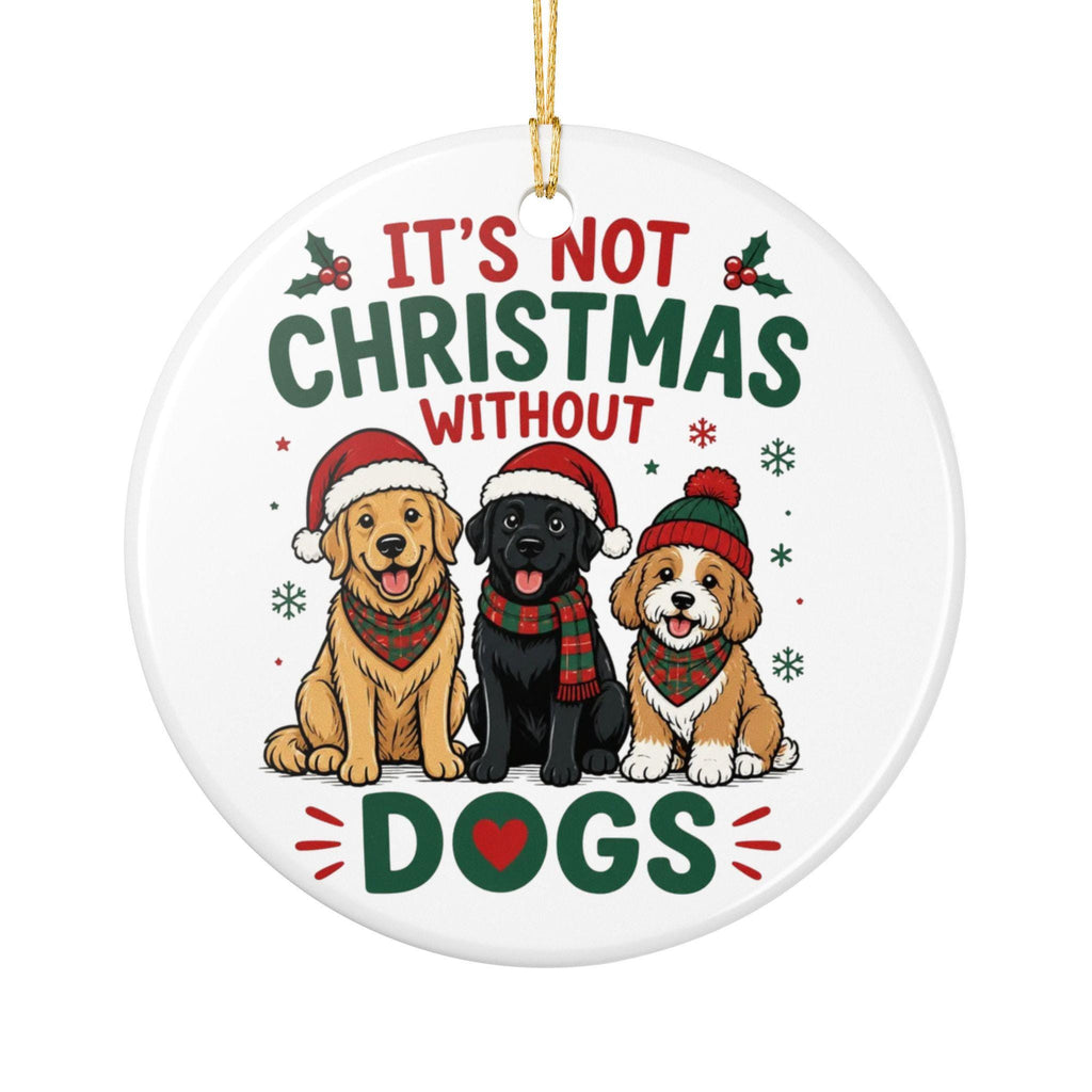 Ceramic Dog Christmas Ornament | Festive Pawsome Holiday Tree Decor