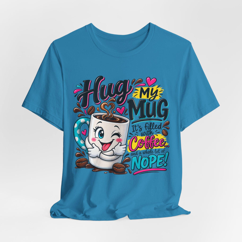 Coffee Mug Cartoon T-Shirt | Humorous Caffeine Lover Tee