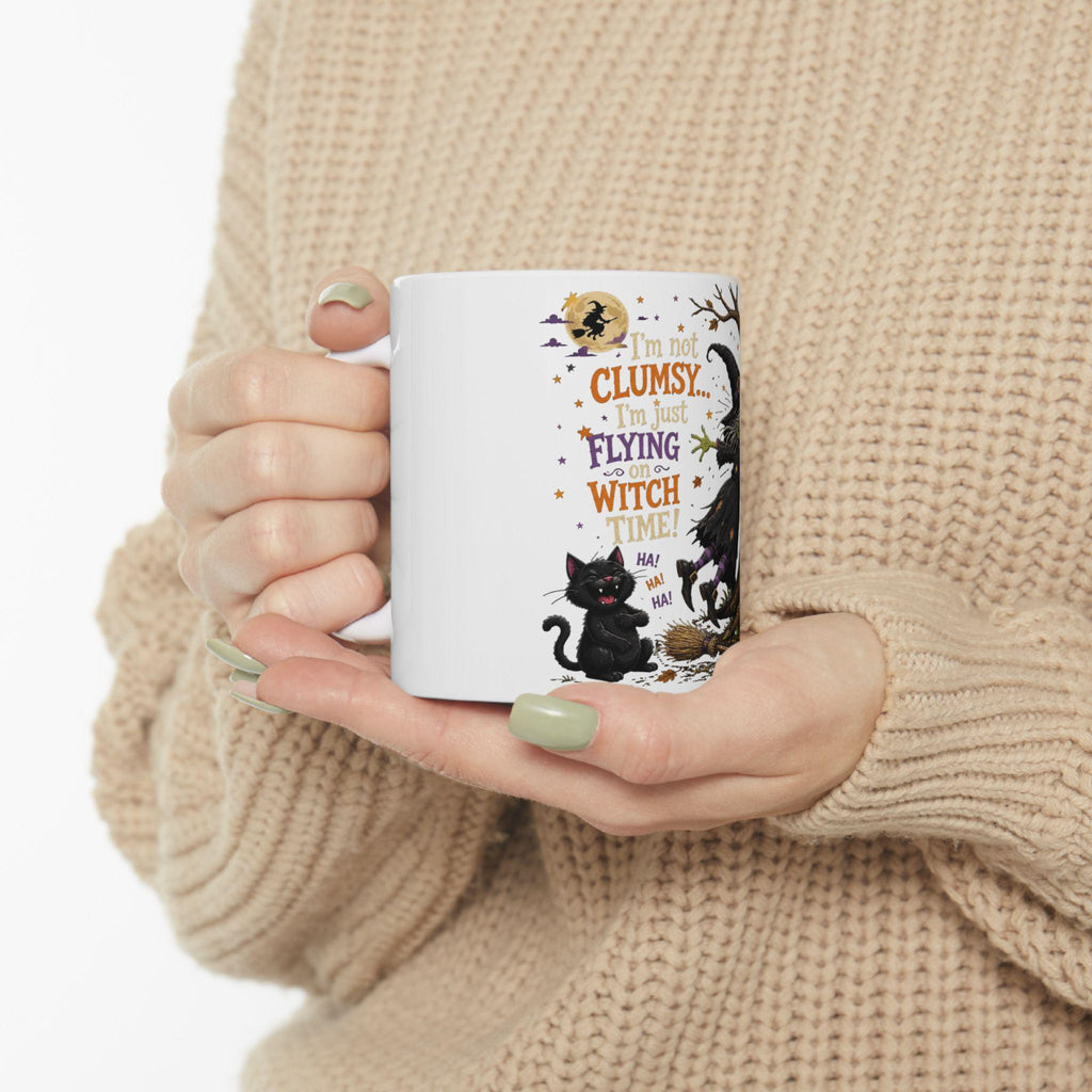Flying Witch Mug | Halloween Witch Coffee cup