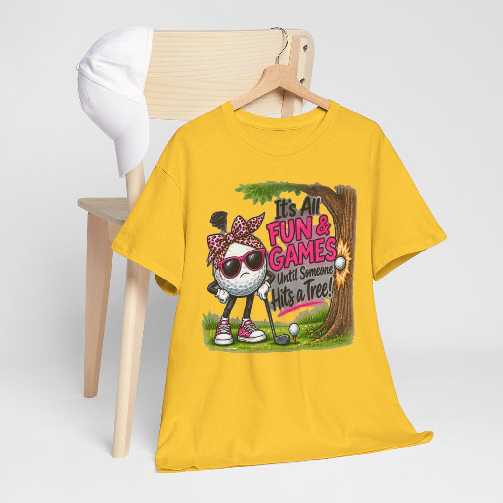 Funny T-Shirt, Retro Golf Ball Character, Golf Humor Tee