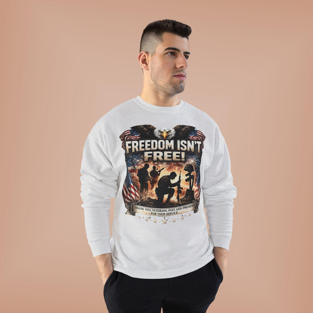 Patriotic Eagle Soldier Crewneck | Freedom Isn't Free, American Flag Sweatshirt