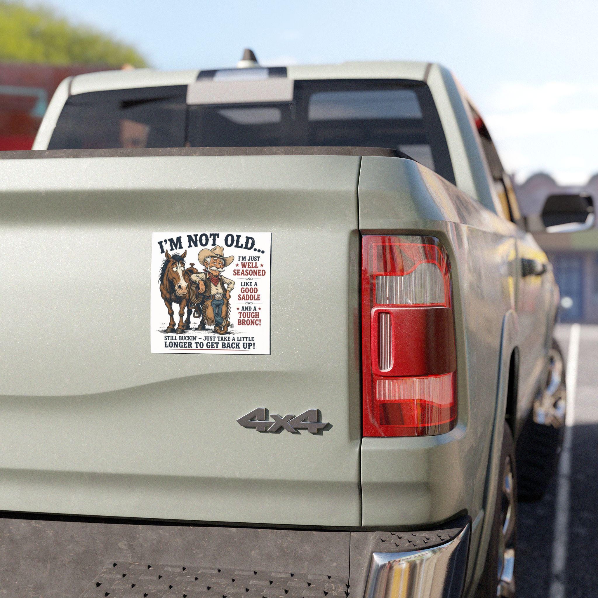 Cowboy Humor Car Magnets, funny cowboy magnet for trucks