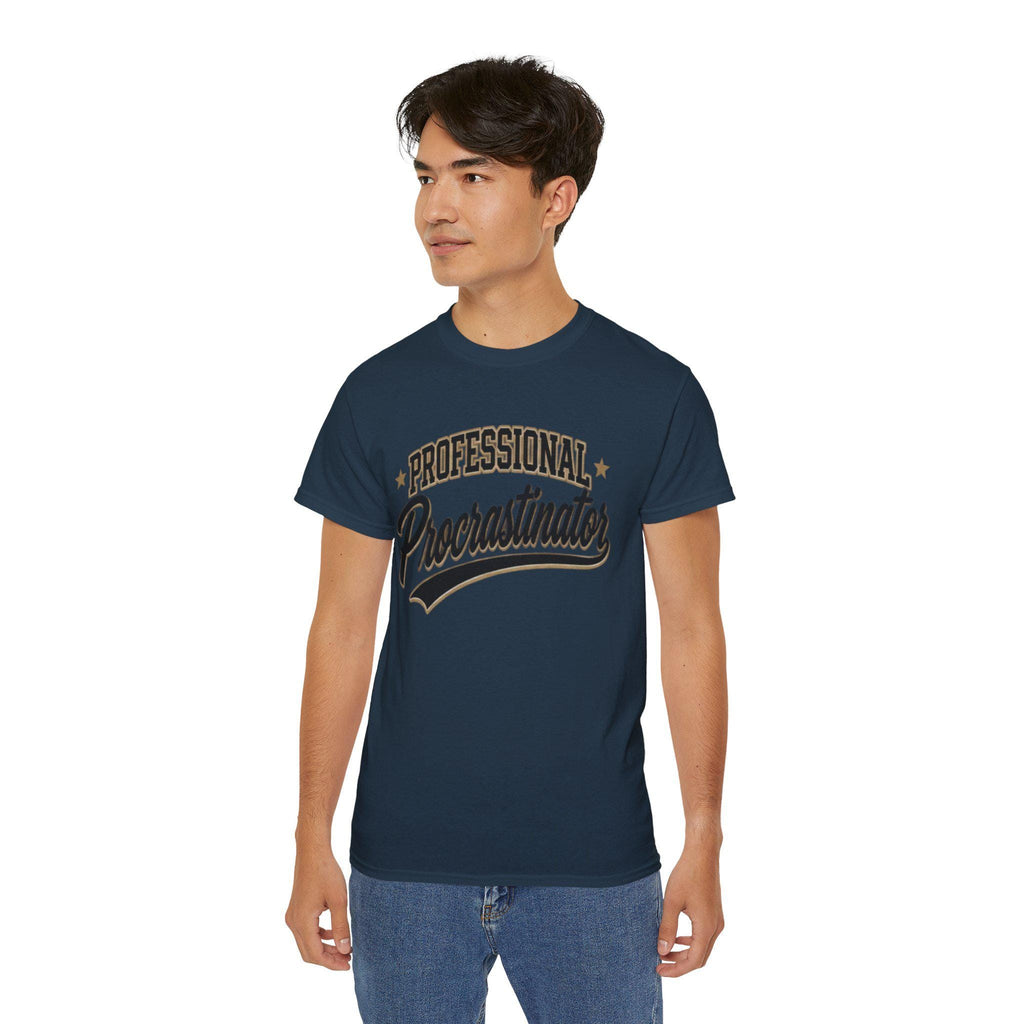 Professional Procrastinator T-Shirt | Retro Script Tee for him