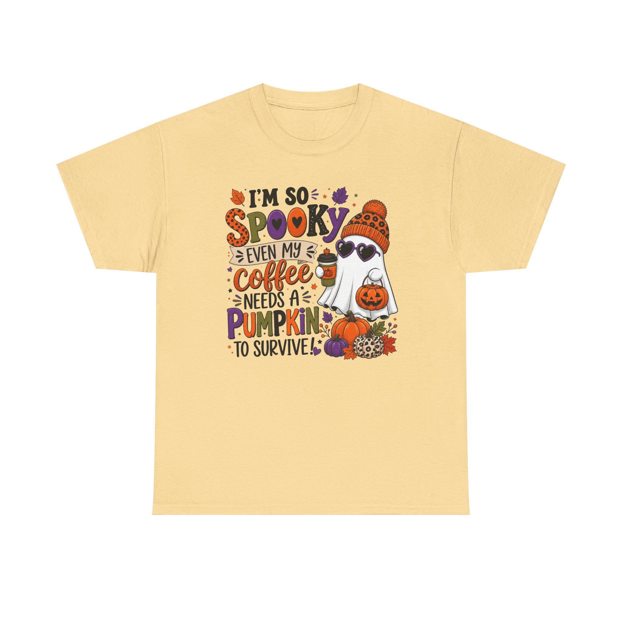 Spooky Pumpkin Ghost Tee | Fall Halloween Graphic Shirt