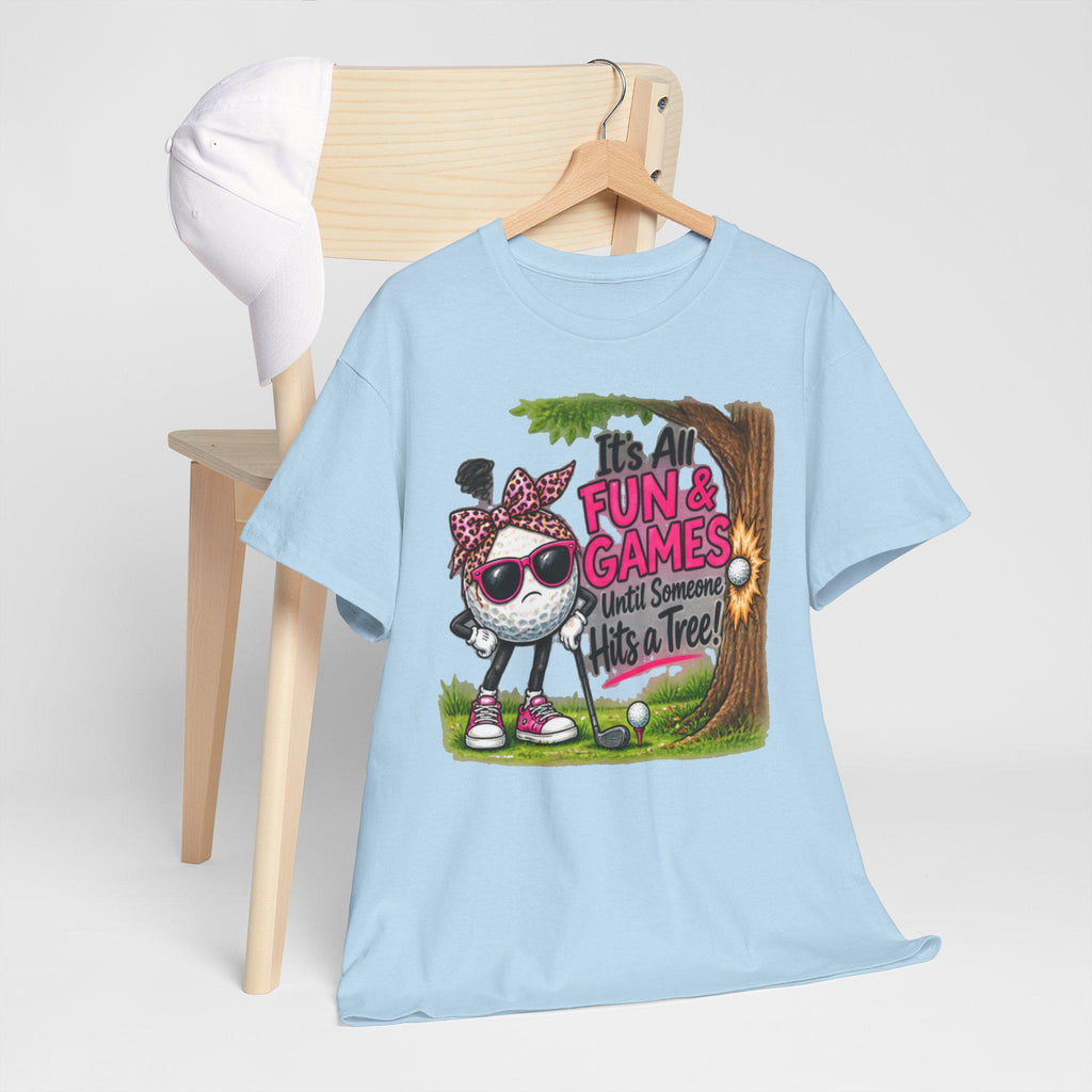 Funny T-Shirt, Retro Golf Ball Character, Golf Humor Tee