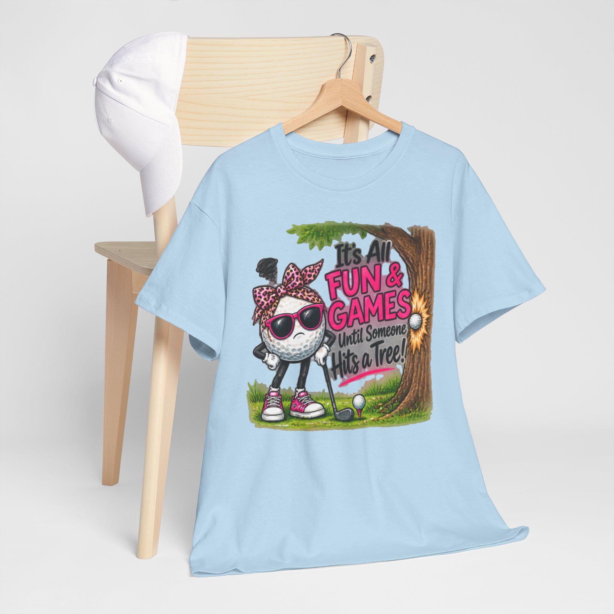 Funny T-Shirt, Retro Golf Ball Character, Golf Humor Tee