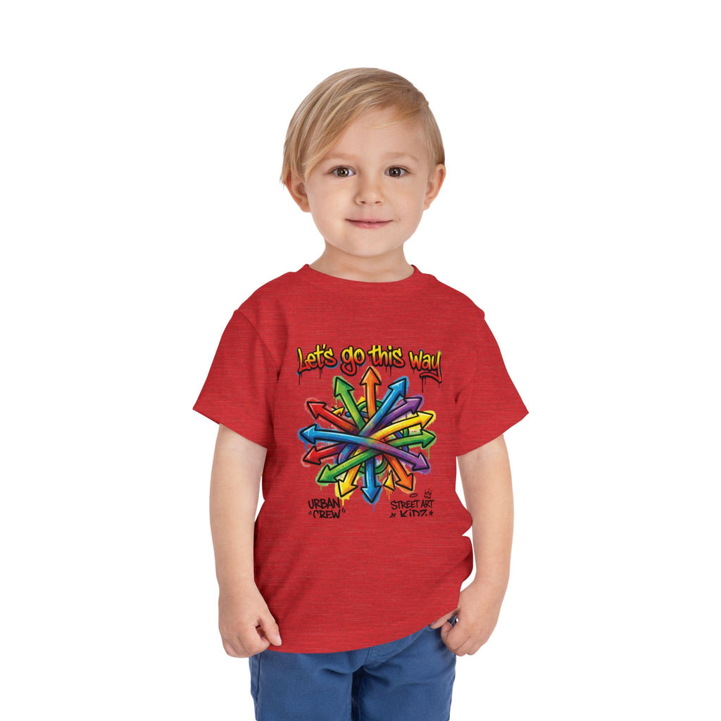 Colorful Arrow Toddler T-Shirt, Cute Graphic Tee for Toddler Boy Girl, Playful Kids Shirt, Unisex Toddler Birthday Gift Tee