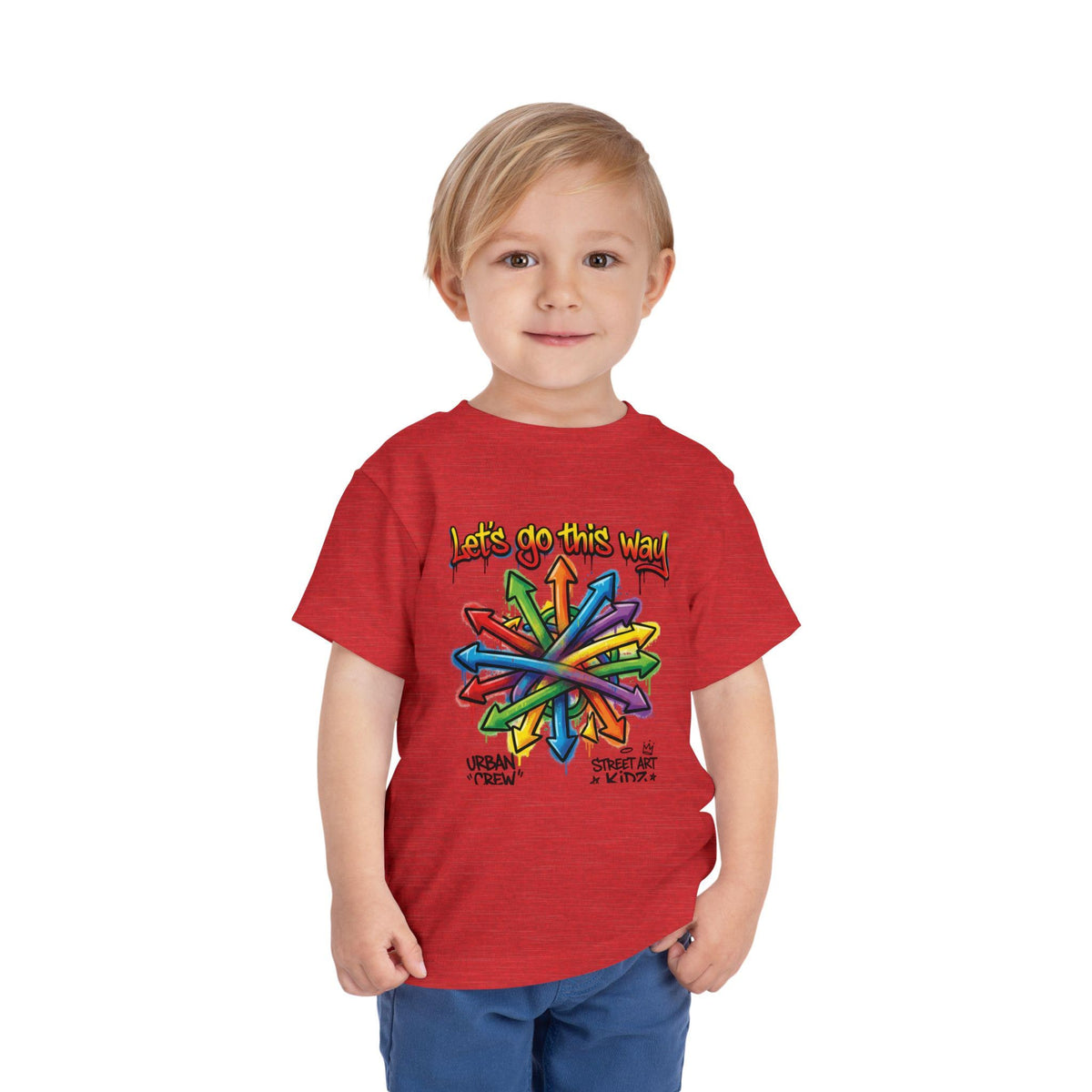 Colorful Arrow Toddler T-Shirt, Cute Graphic Tee for Toddler Boy Girl, Playful Kids Shirt, Unisex Toddler Birthday Gift Tee