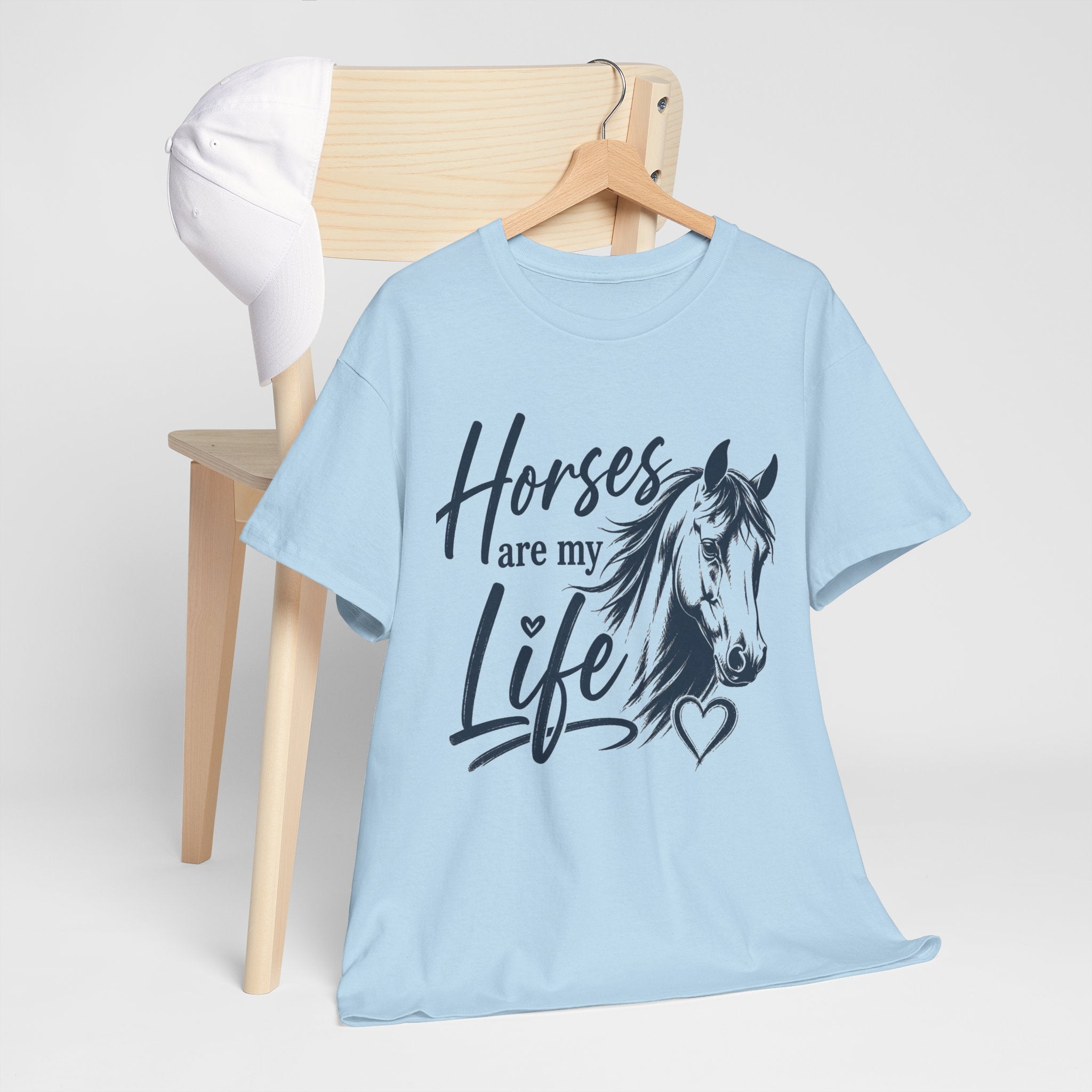 Horses Are My Life T-Shirt | Horse Head Illustration, Equestrian Apparel