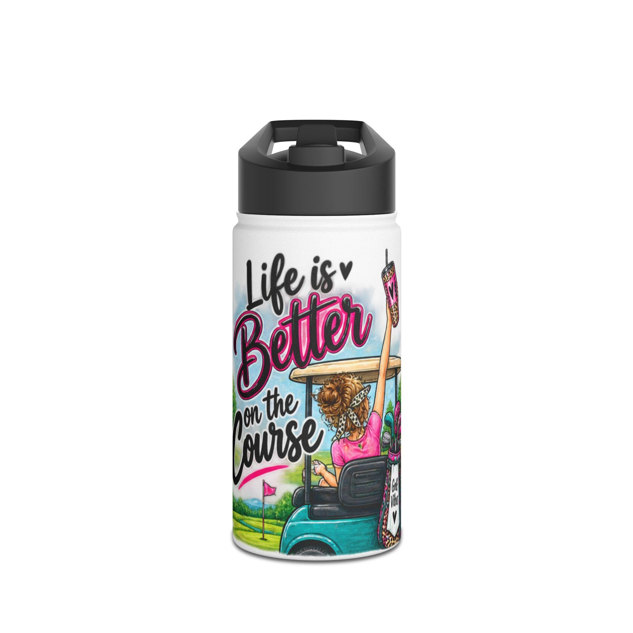 Golf Cart Water Bottle | Life is Better on the Course, Insulated Stainless Steel