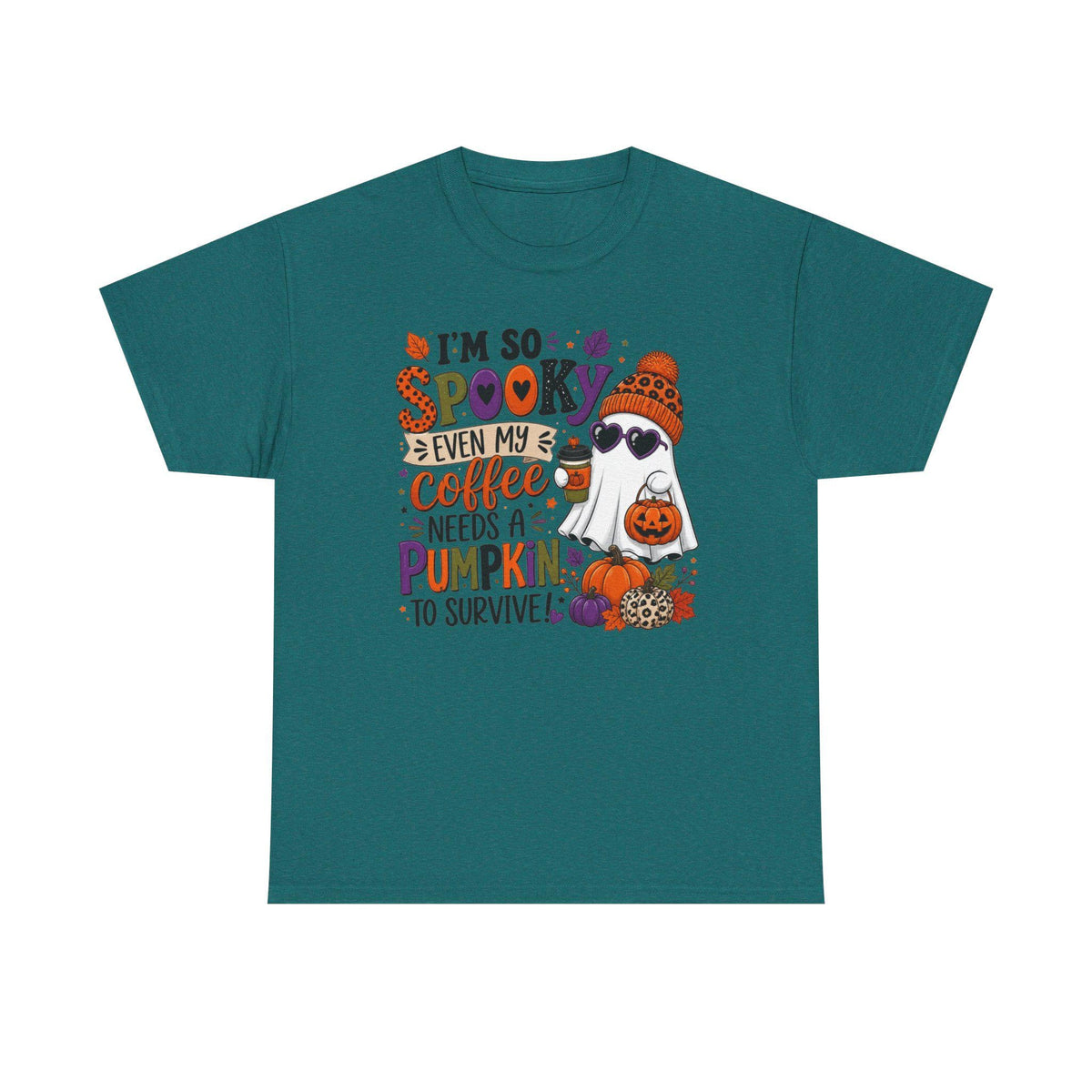 Spooky Pumpkin Ghost Tee | Fall Halloween Graphic Shirt