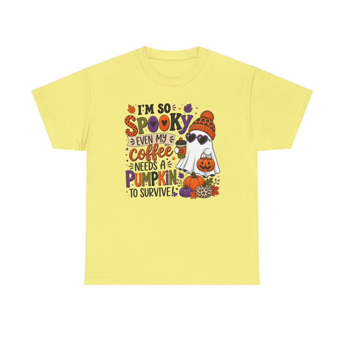 Spooky Pumpkin Ghost Tee | Fall Halloween Graphic Shirt