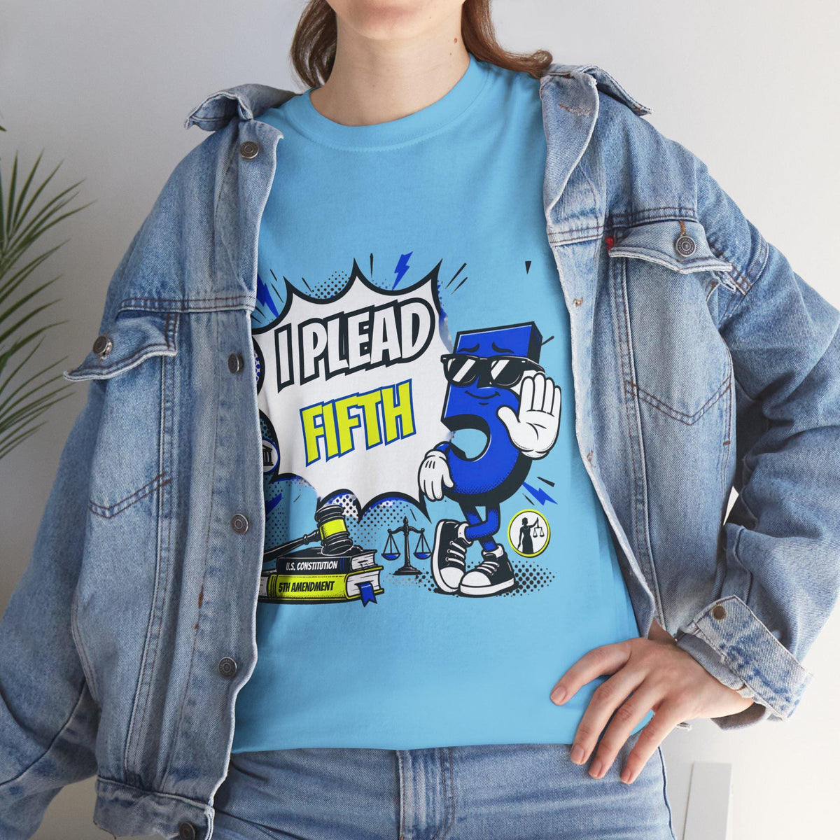 I Plead Fifth graphic Tee | Funny 5th Amendment design, Lawyer Rights Shirt