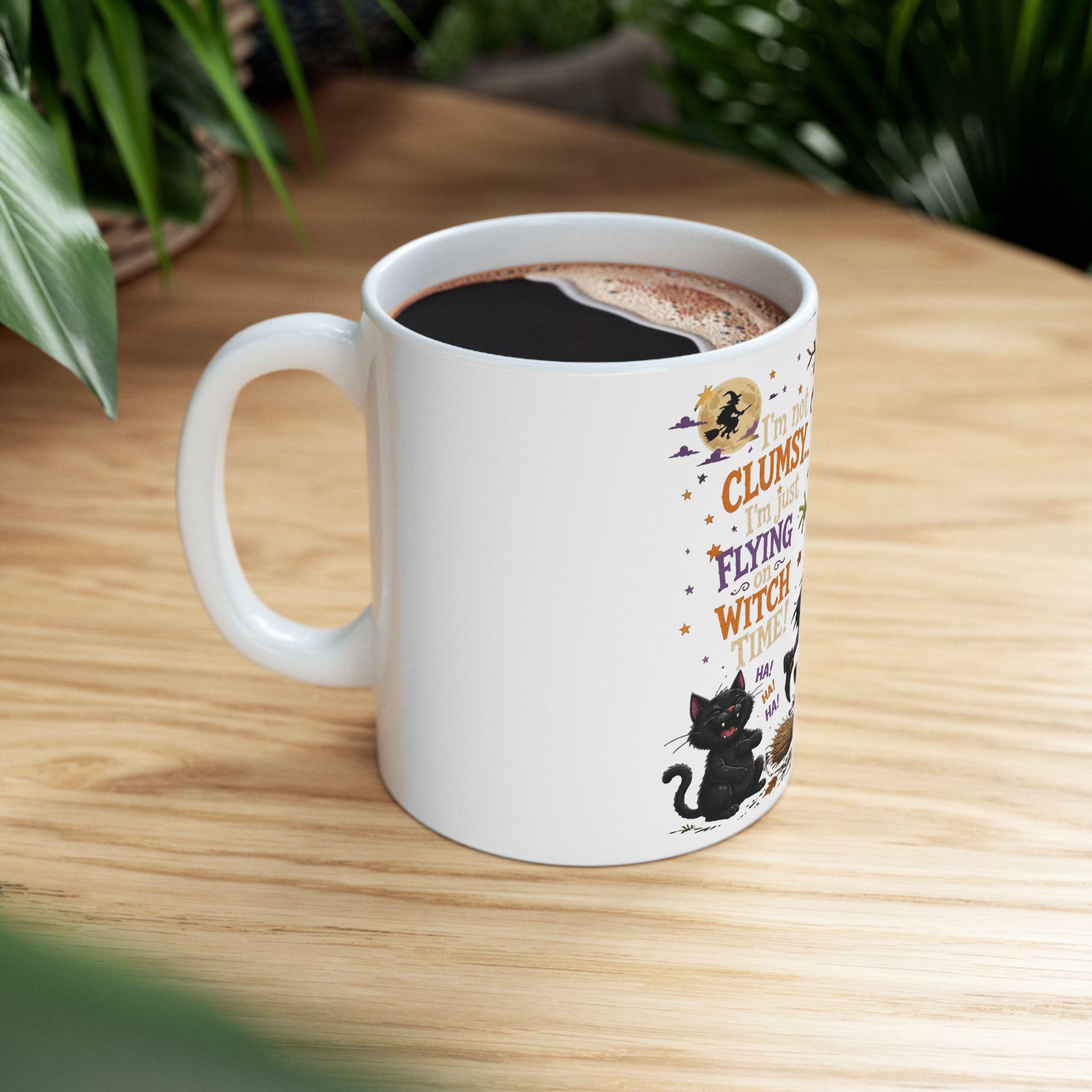 Flying Witch Mug | Halloween Witch Coffee cup