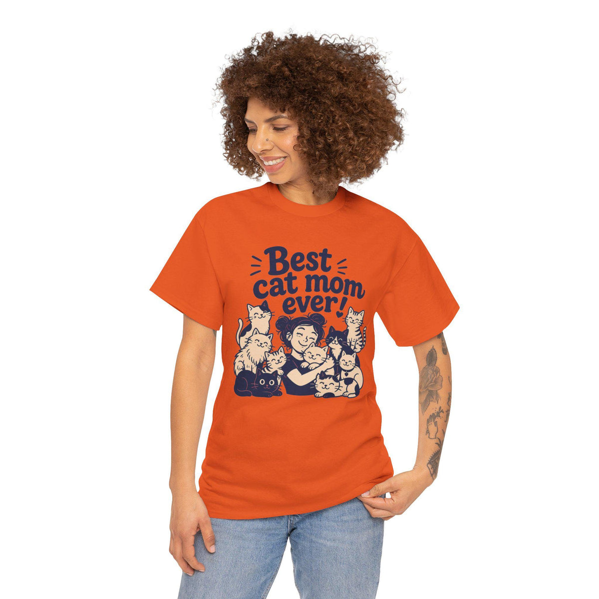 Cat Mom T-Shirt | Playful Clowder, Vintage Palette Graphic Tee