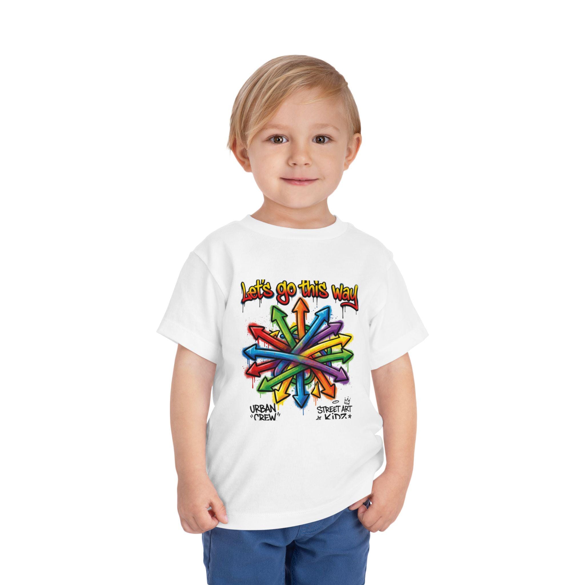 Colorful Arrow Toddler T-Shirt, Cute Graphic Tee for Toddler Boy Girl, Playful Kids Shirt, Unisex Toddler Birthday Gift Tee