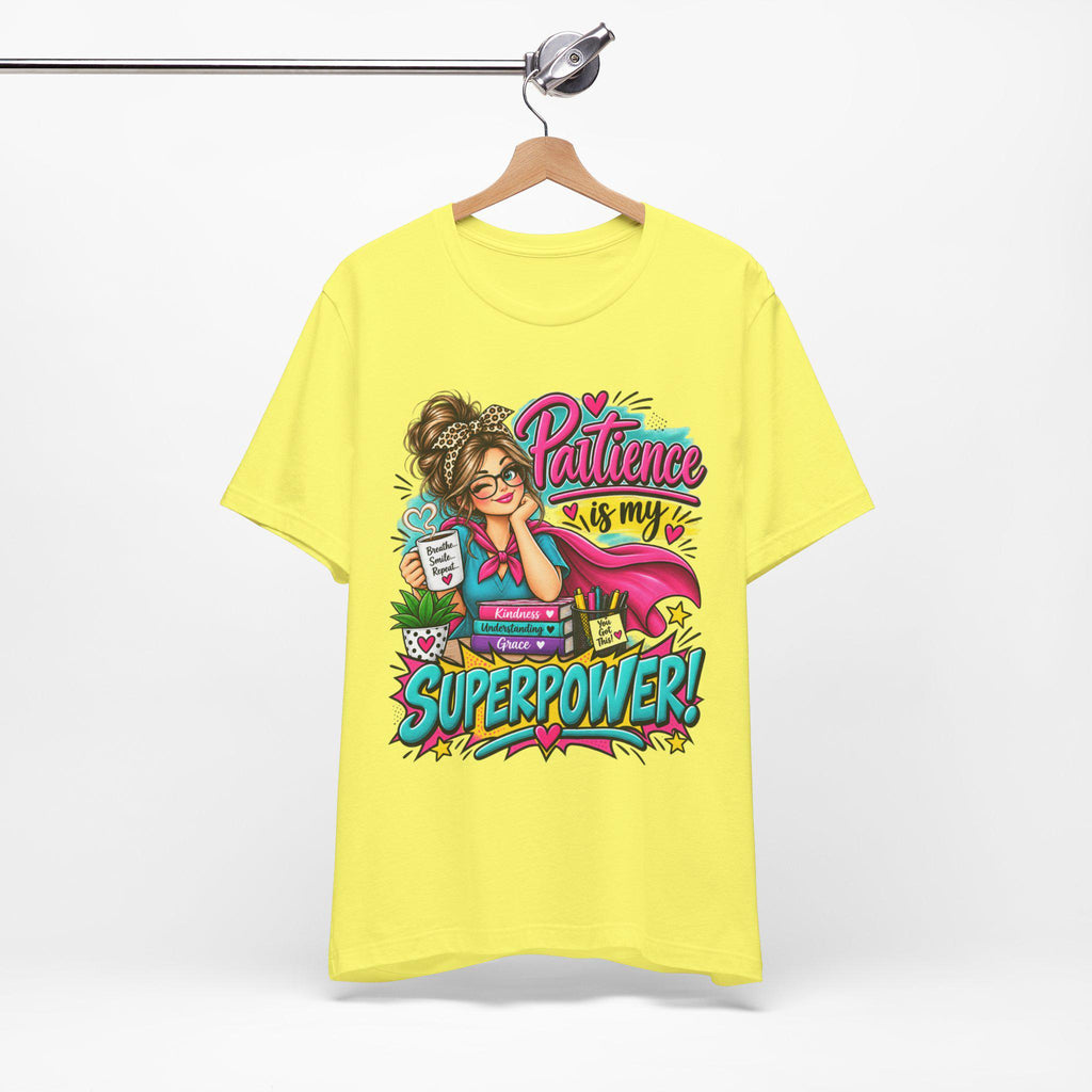 Mom Patience Superpower Graphic Tee | Comic Style Superhero Shirt