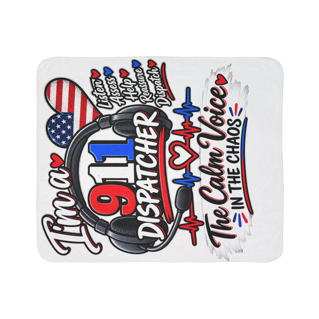 911 Dispatcher Fleece Sherpa Blanket | Calm Voice in Chaos EMS Design