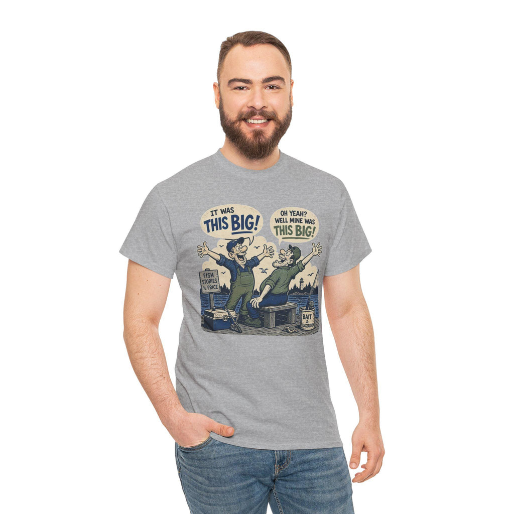 Fishing Tale This Big T-Shirt | Retro Cartoon Fishermen Tee