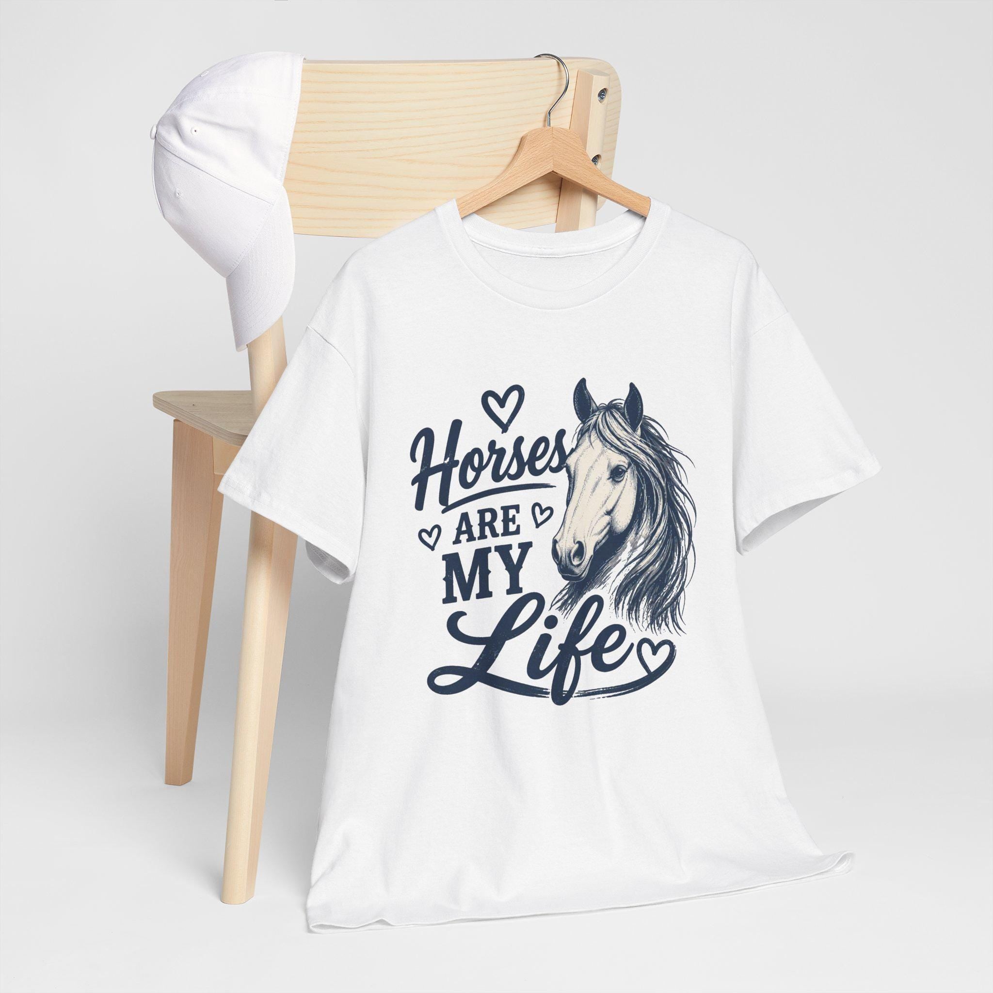Horses Are My Life Tee | Horse Head Illustration, Equestrian Shirt
