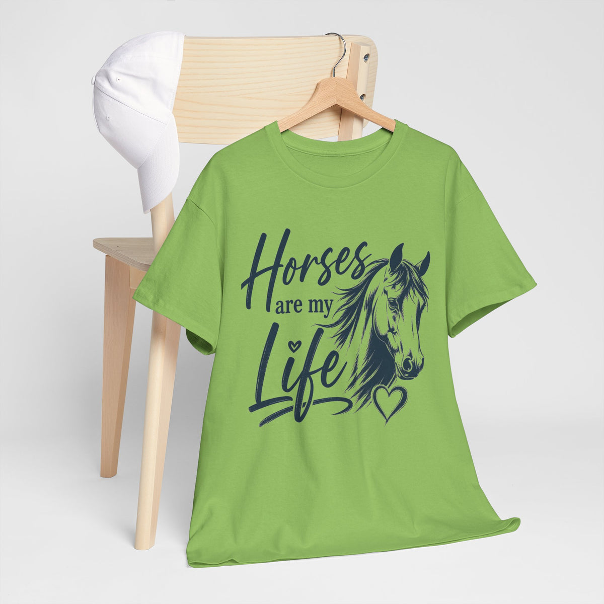 Horses Are My Life T-Shirt | Horse Head Illustration, Equestrian Apparel