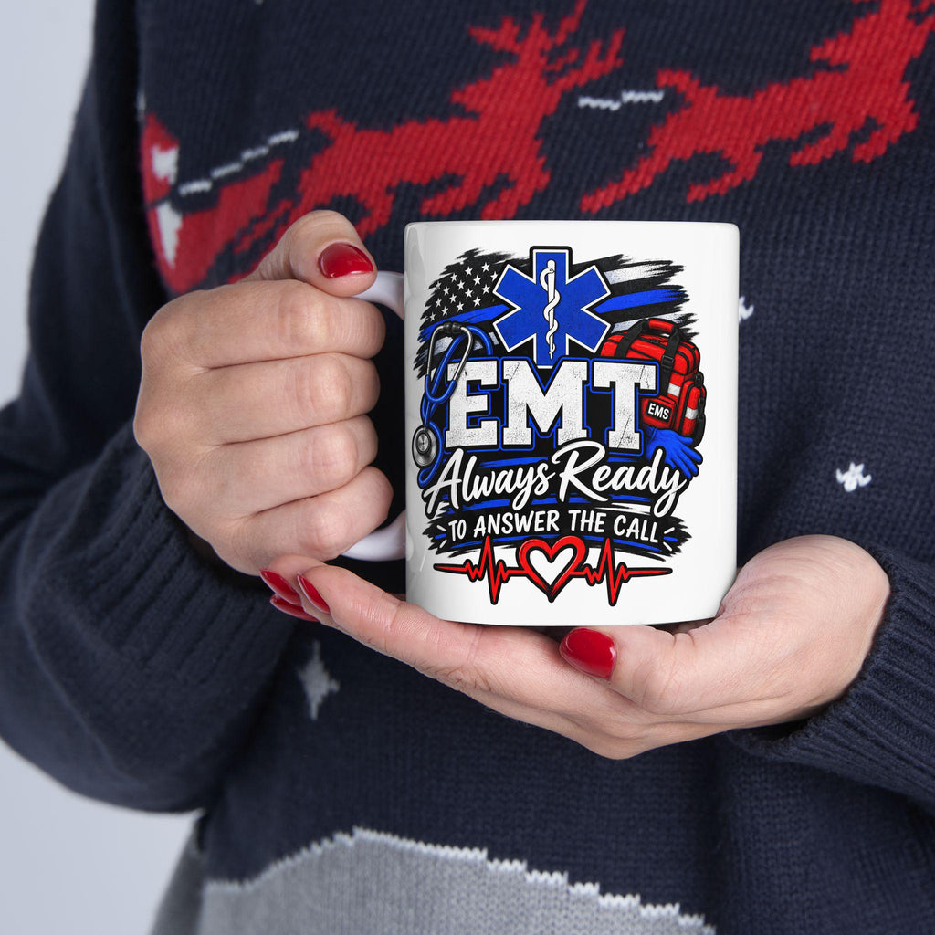 EMT Always Ready Graphic Mug | Stethoscope, EMS, First Responder Gift