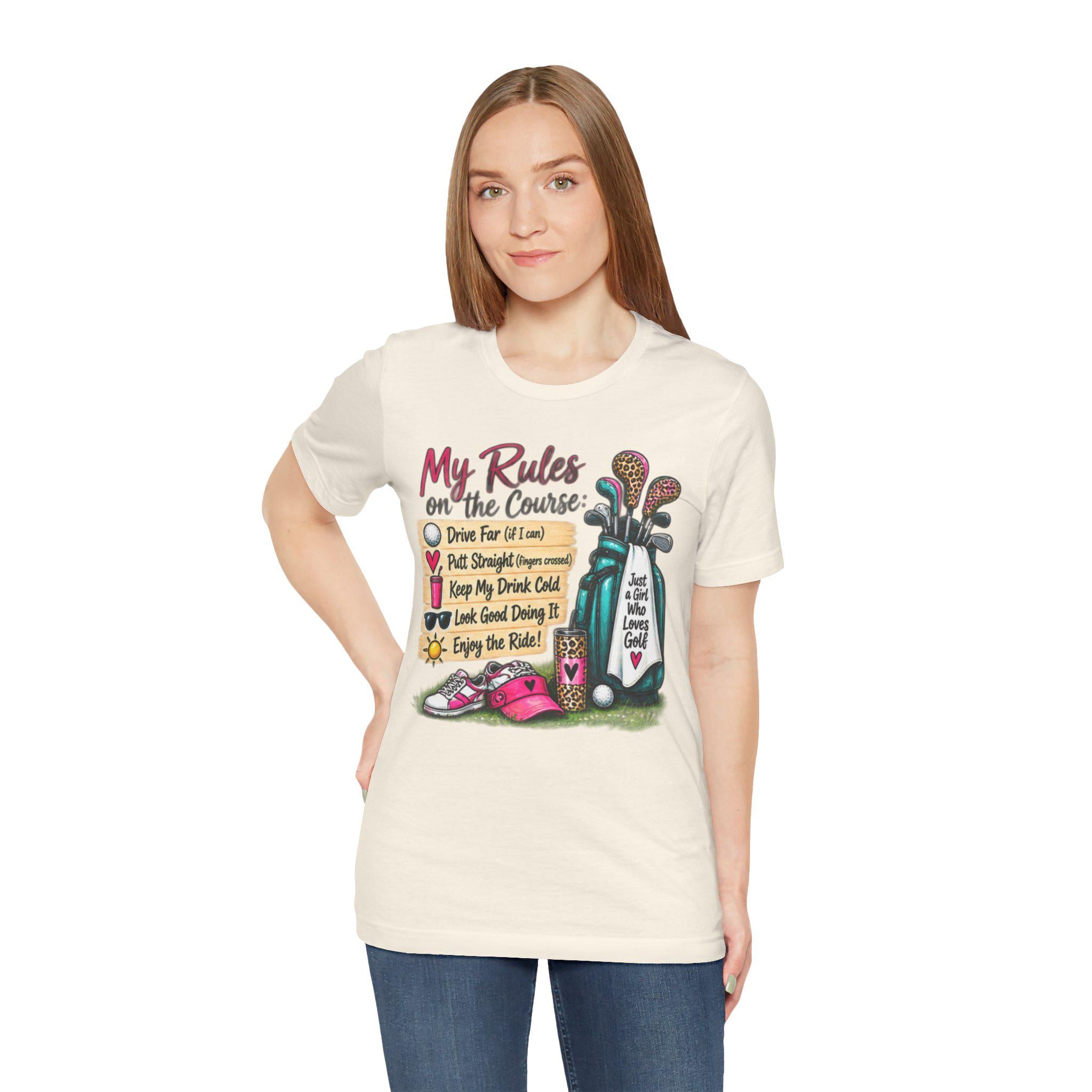 Golf Course Rules Tee | Women's Humorous Golf Shirt