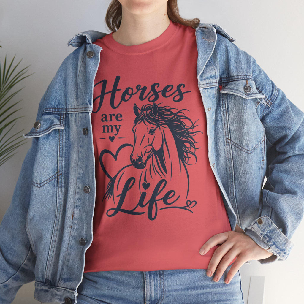 Horses Are My Life shirt Tee | Horse sketch, heart design