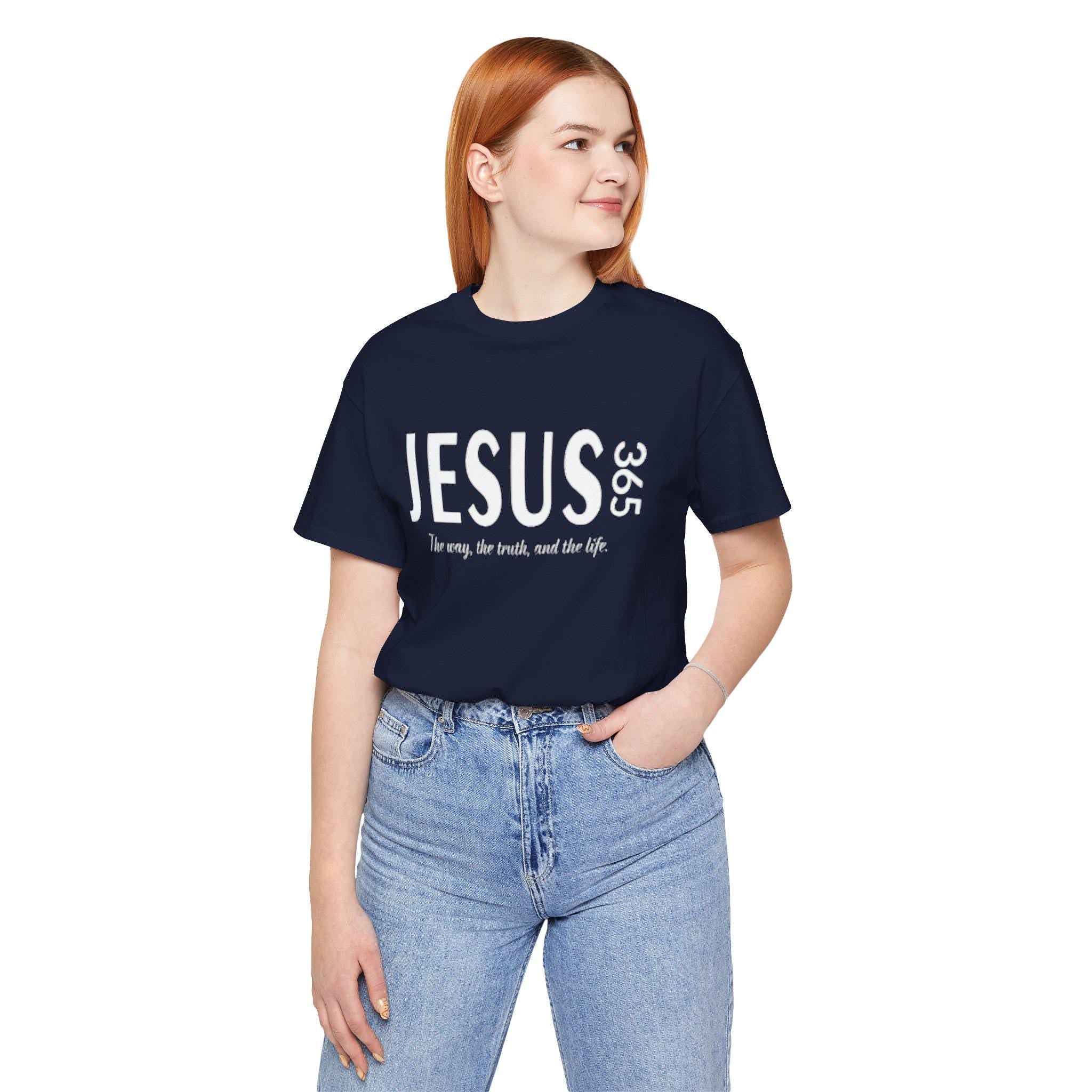 Jesus 365 tee | Christian faith shirt, scripture verse design