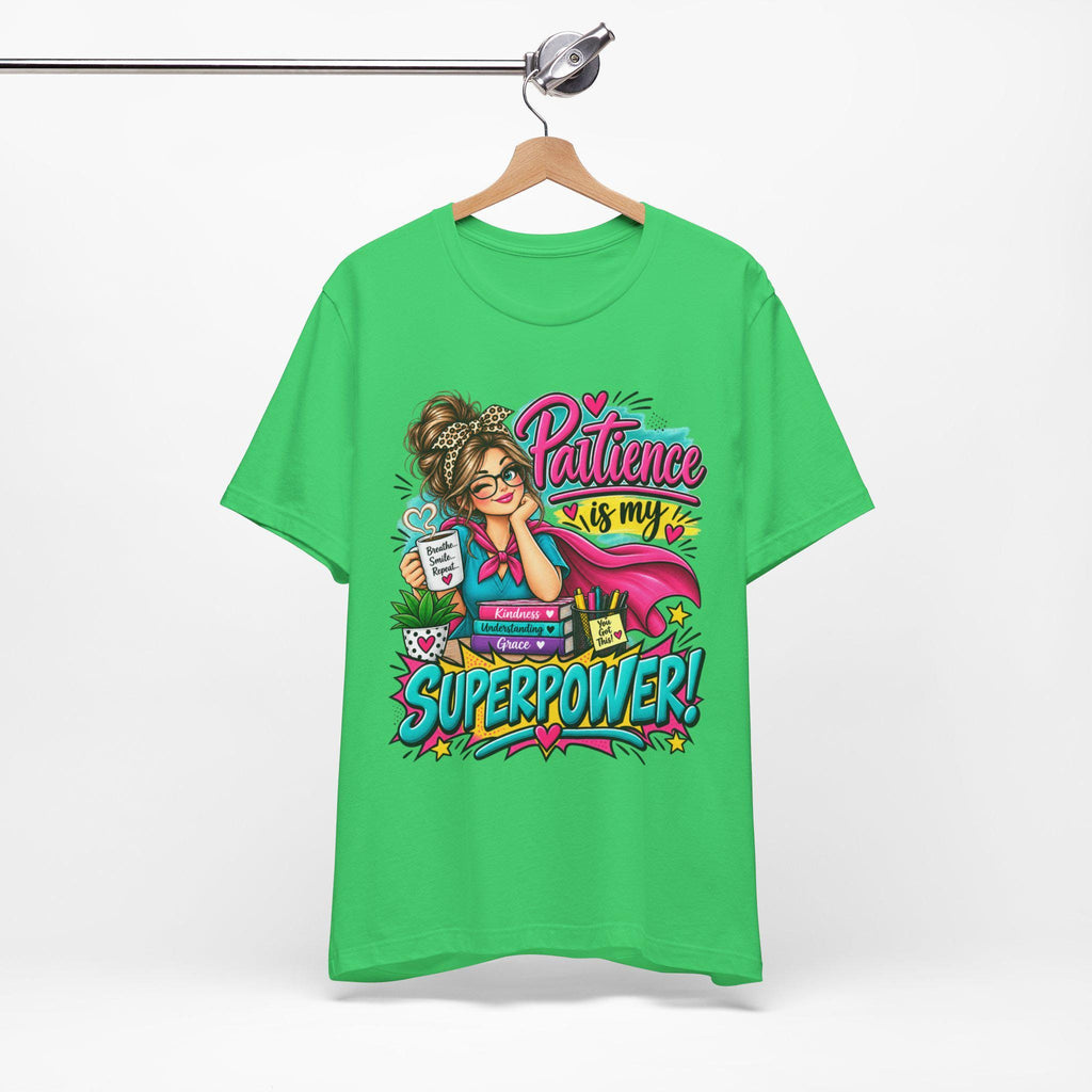 Mom Patience Superpower Graphic Tee | Comic Style Superhero Shirt
