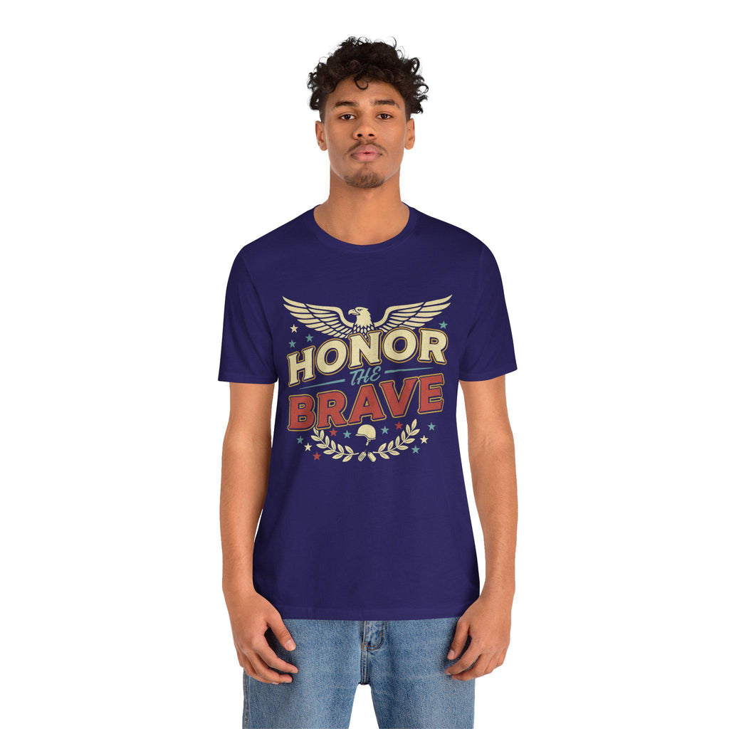 Honor the Brave T-Shirt | Patriotic Eagle Military Tribute Tee