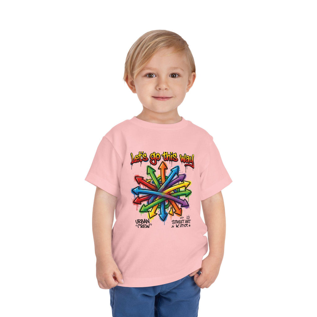 Colorful Arrow Toddler T-Shirt, Cute Graphic Tee for Toddler Boy Girl, Playful Kids Shirt, Unisex Toddler Birthday Gift Tee