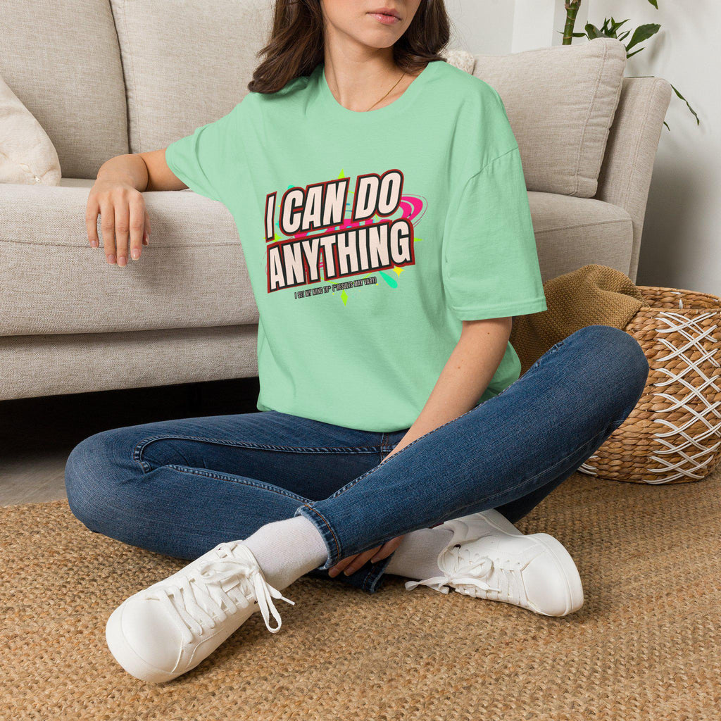 I Can Do Anything Motivational T-Shirt, Retro Positive Quote Tee, Inspirational Gift for Her, Empowerment Graphic Tee, Confidence Shirt