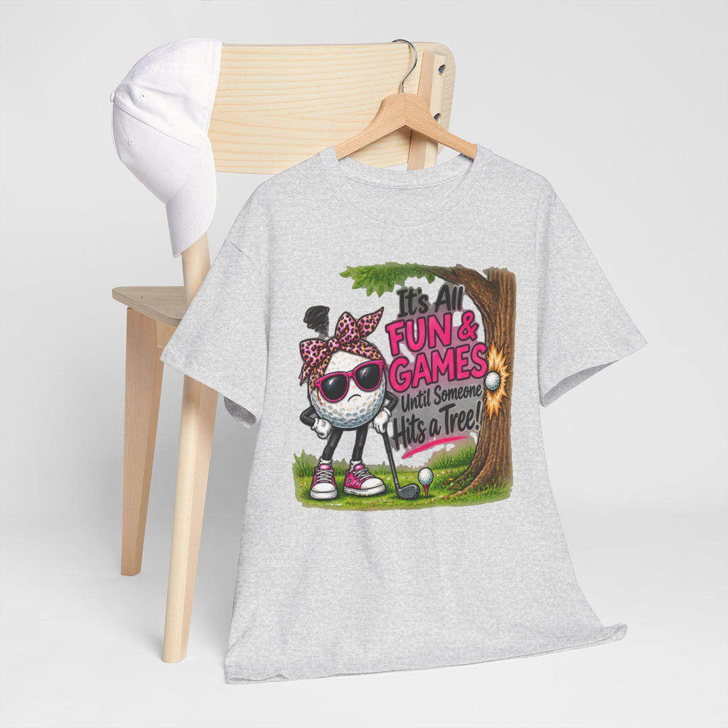 Funny T-Shirt, Retro Golf Ball Character, Golf Humor Tee