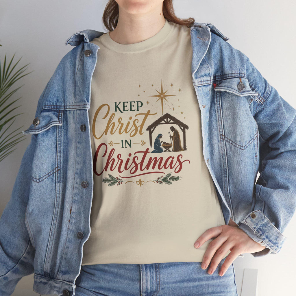Keep Christ in Christmas T-Shirt | Nativity Christian Holiday Tee
