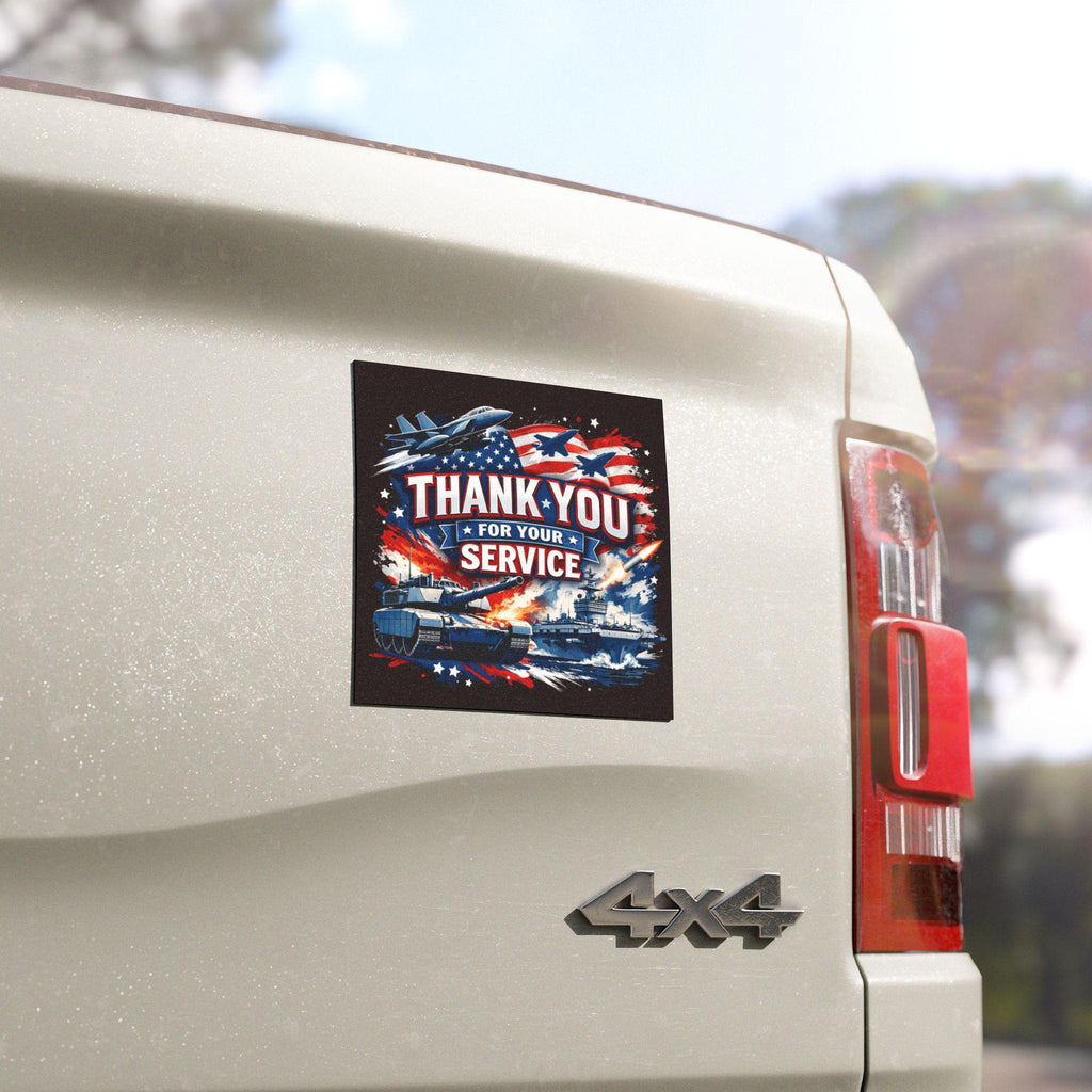 Thank You For Your Service Car Magnet | Patriotic Military Tribute