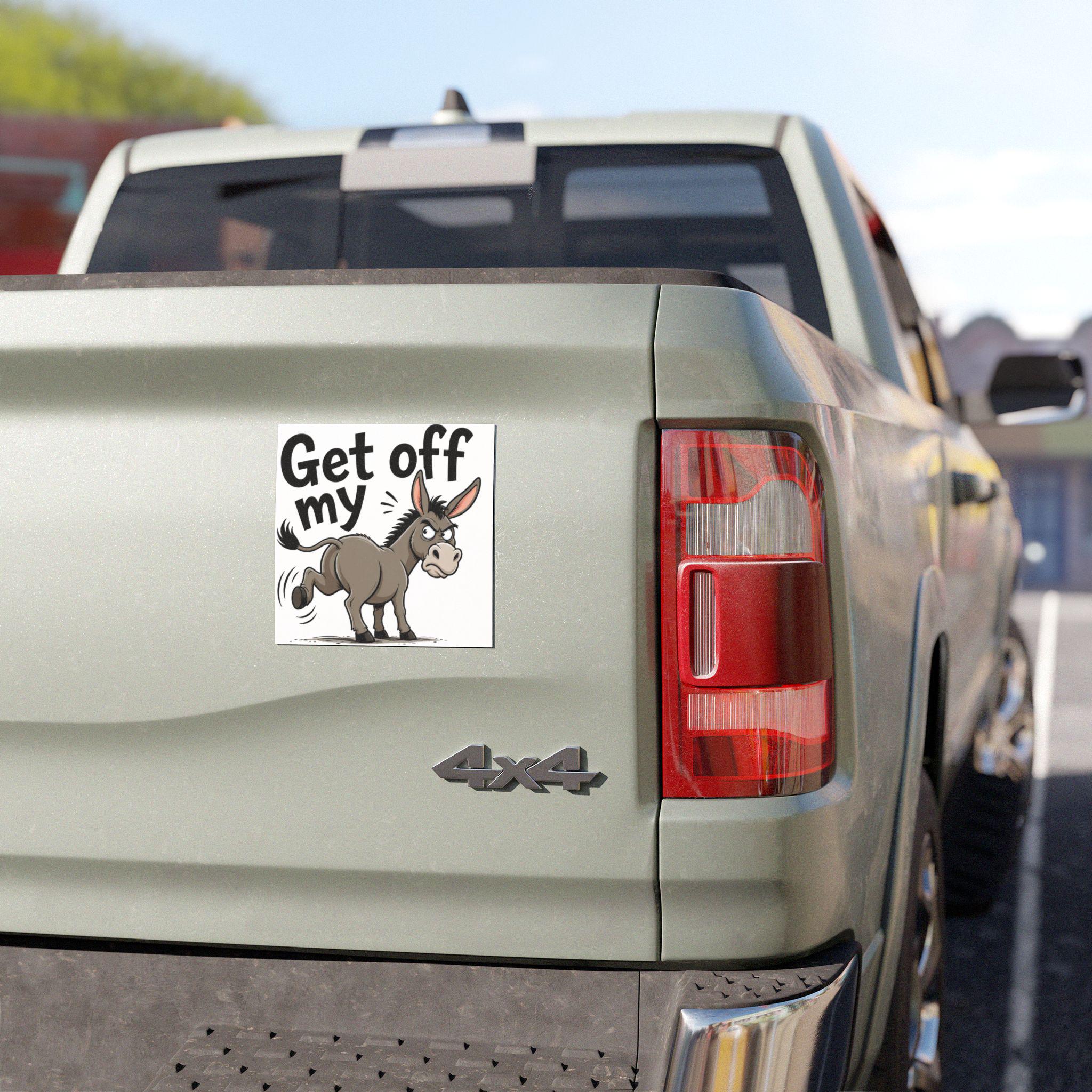 Get Off My Butt Car Magnet | Funny Animal Humorous Sticker Magnet
