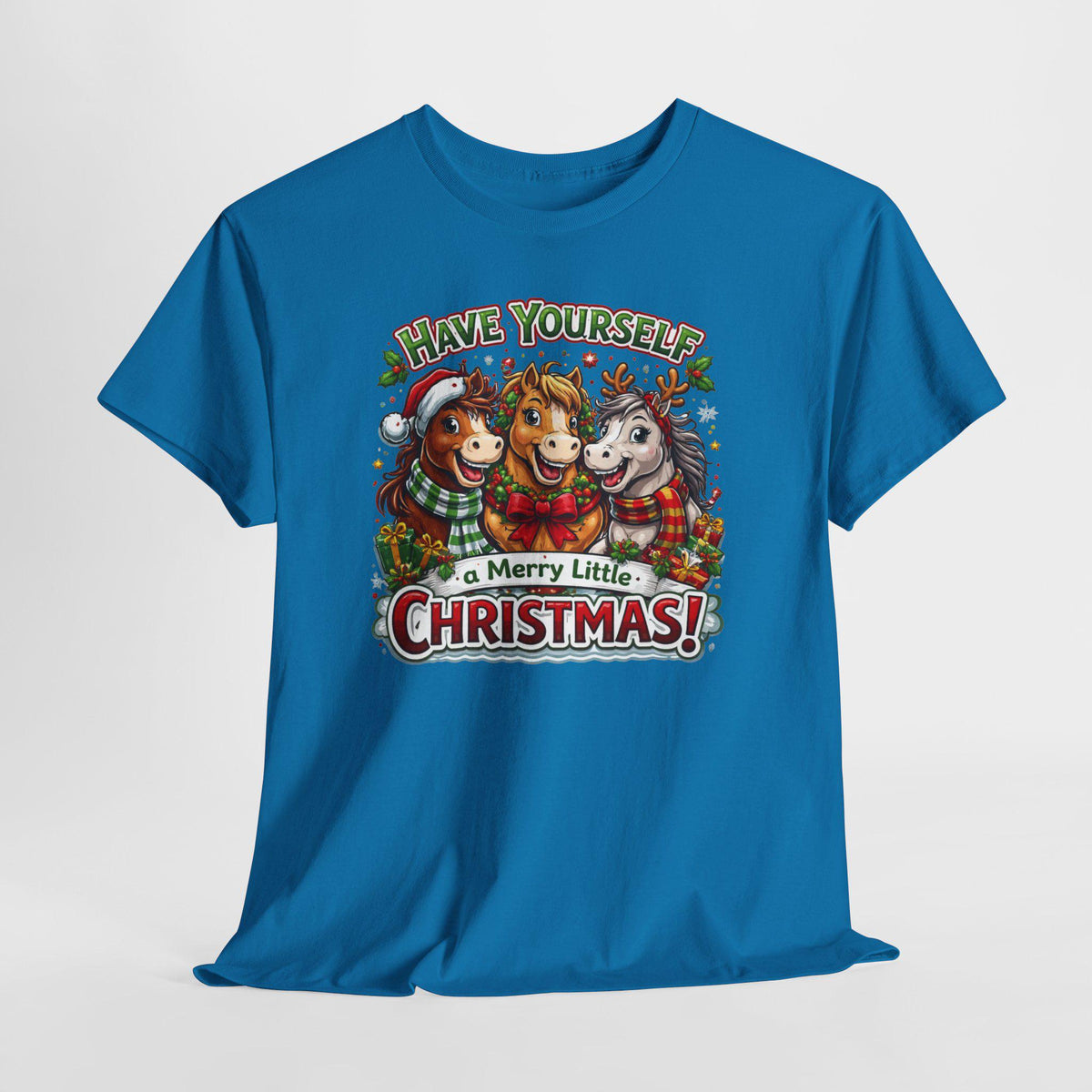 Merry Christmas Tee | Three Horses Holiday Design