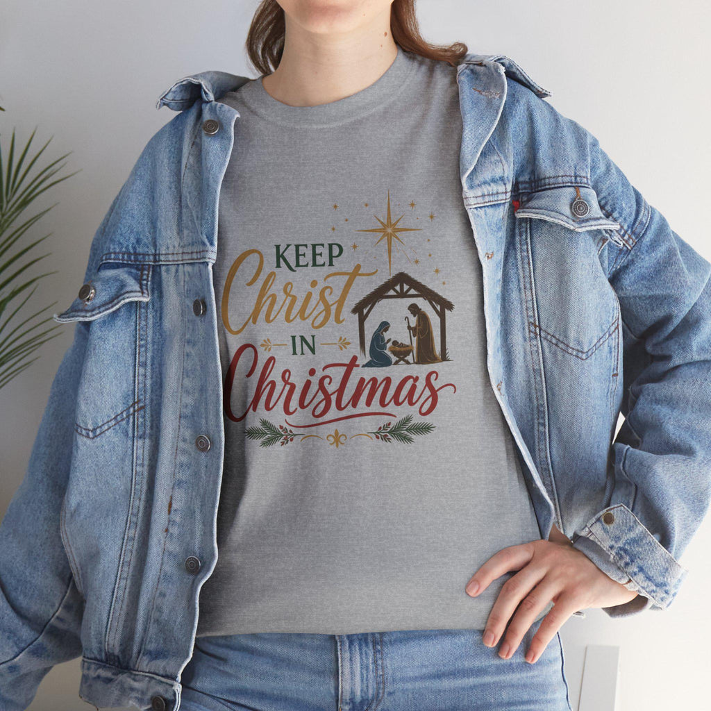Keep Christ in Christmas T-Shirt | Nativity Christian Holiday Tee