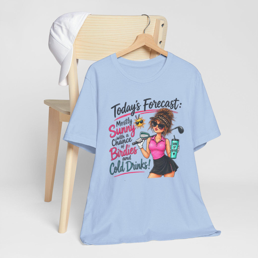 Womens Golf Shirt, Sunny Birdies Cold Drinks Graphic Tee