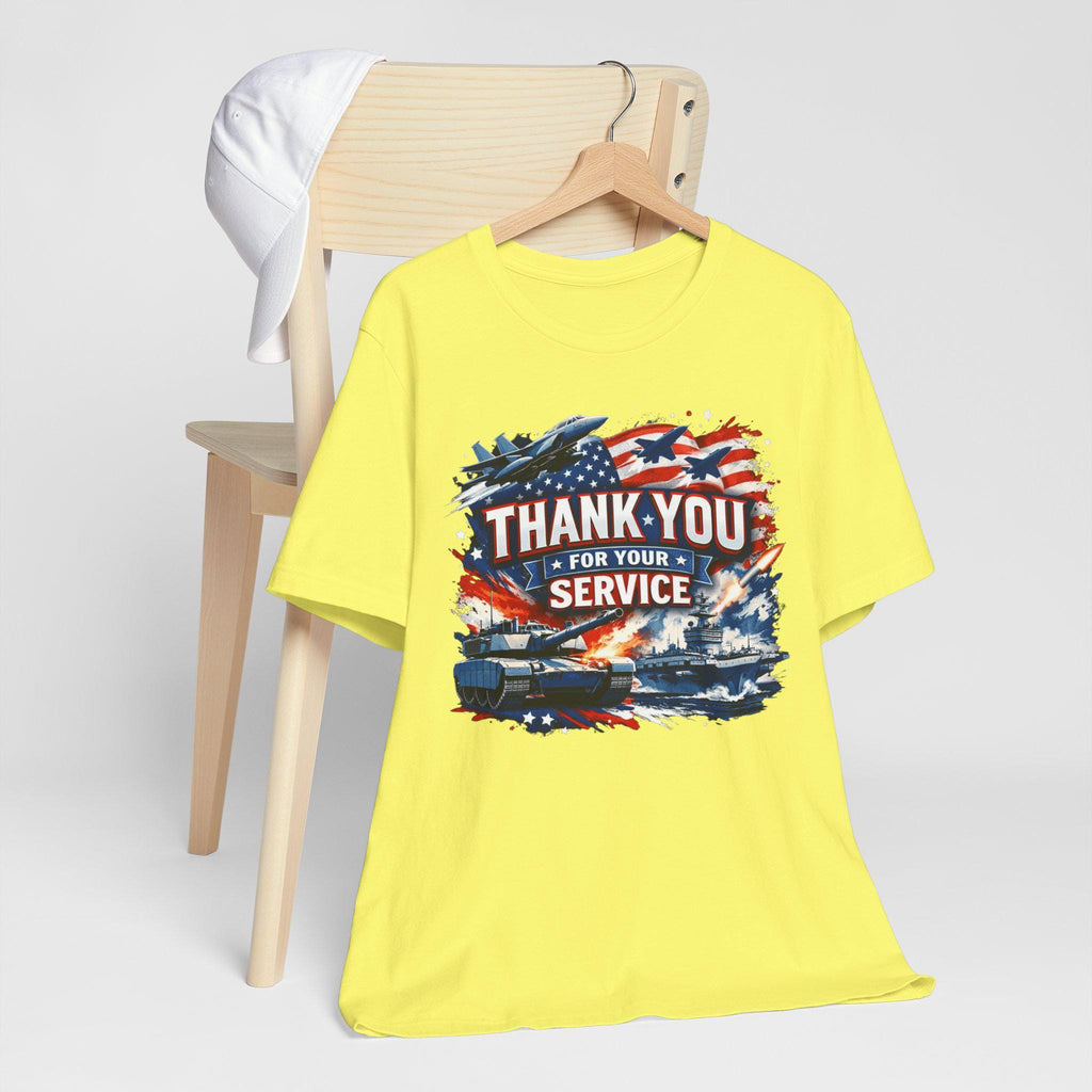 Thank You For Your Service Military Tribute T-Shirt | American Flag Jets Tank