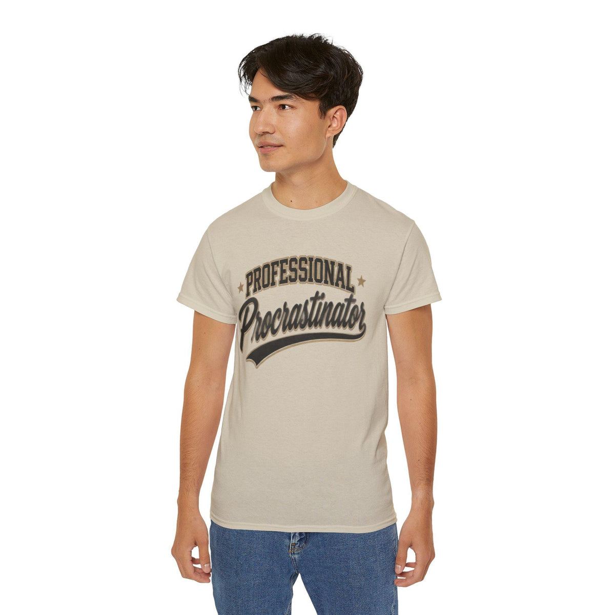 Professional Procrastinator T-Shirt | Retro Script Tee for him