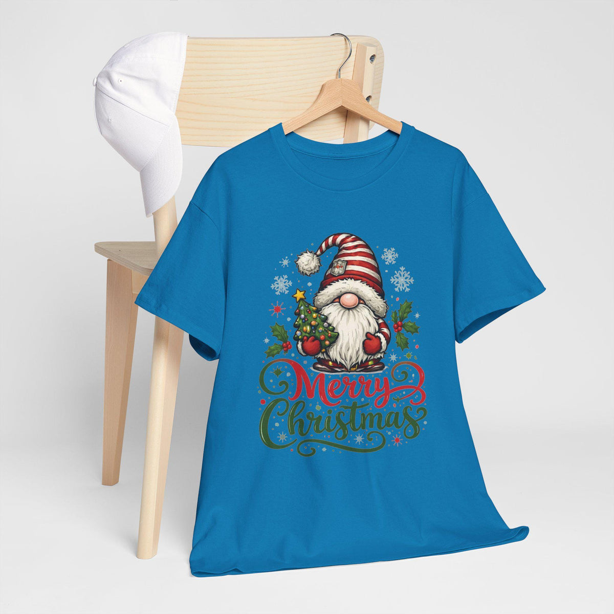 Santa Gnome Merry Christmas Tee | Holiday Gnome, Festive Typography