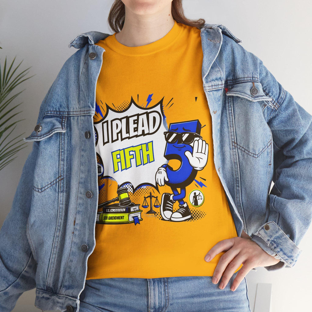 I Plead Fifth graphic Tee | Funny 5th Amendment design, Lawyer Rights Shirt