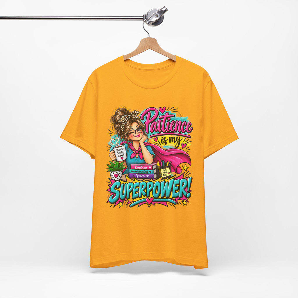 Mom Patience Superpower Graphic Tee | Comic Style Superhero Shirt