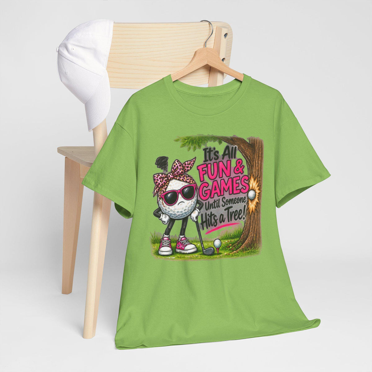 Funny T-Shirt, Retro Golf Ball Character, Golf Humor Tee