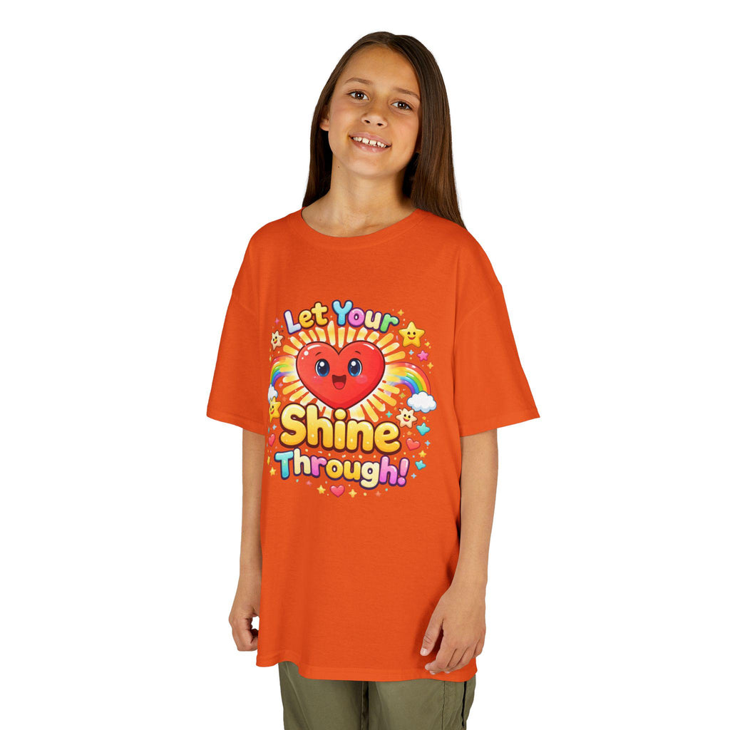 Kids Rainbow Heart Tee | Positive Quote, Stars, Clouds Graphic Shirt
