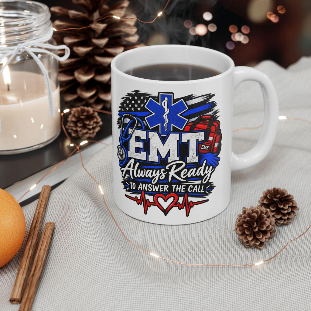 EMT Always Ready Graphic Mug | Stethoscope, EMS, First Responder Gift