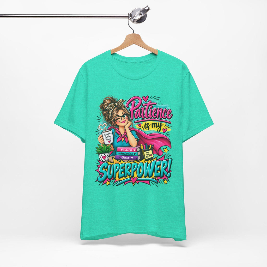 Mom Patience Superpower Graphic Tee | Comic Style Superhero Shirt