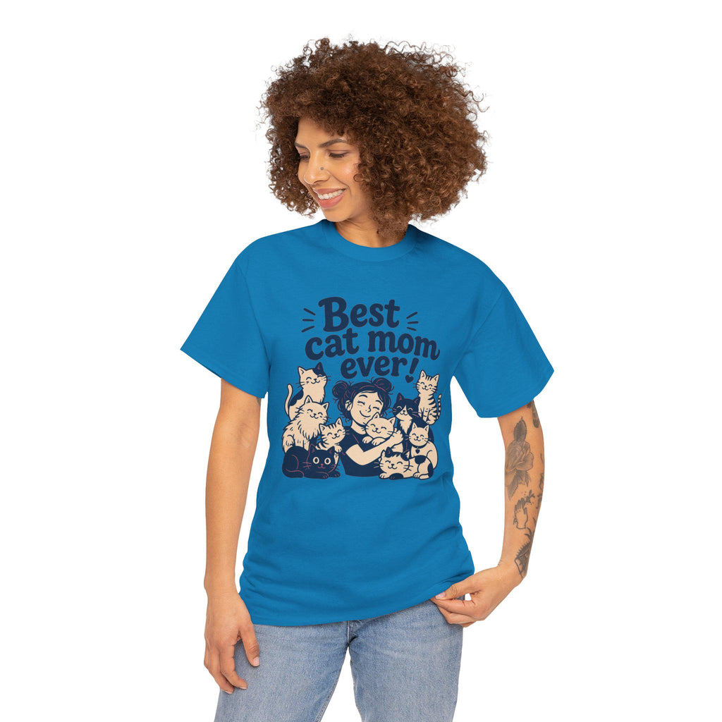 Cat Mom T-Shirt | Playful Clowder, Vintage Palette Graphic Tee